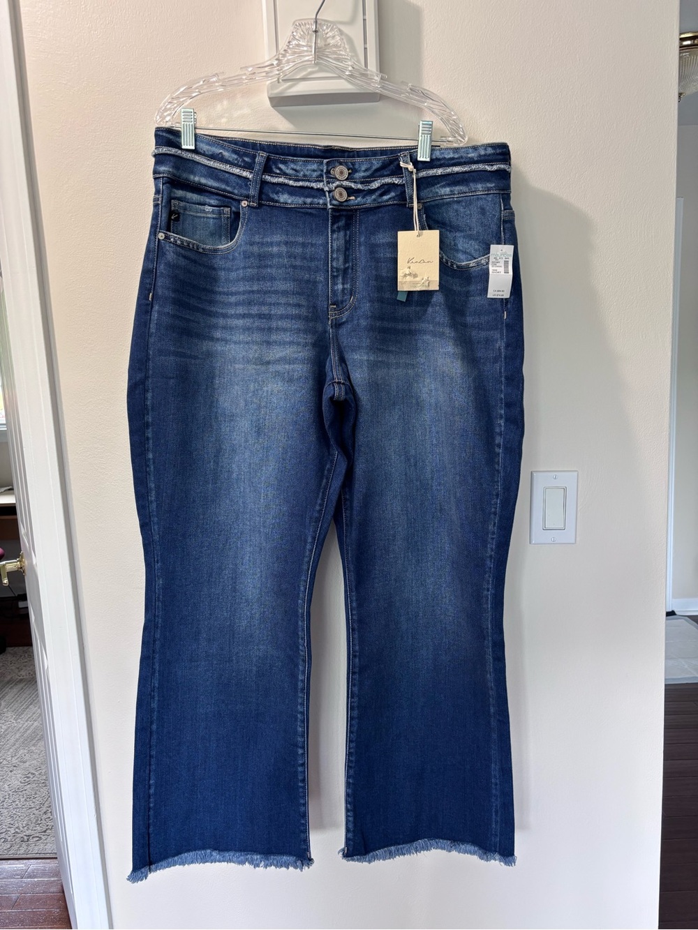Maurices Medium Wash Bootcut Jeans with Raw Hem